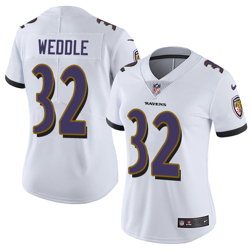 Nike Ravens #32 Eric Weddle White Women's Stitched NFL Vapor Untouchable Limited Jersey